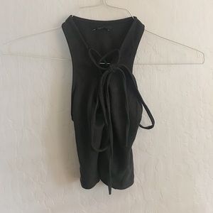 guess suede lace up crop